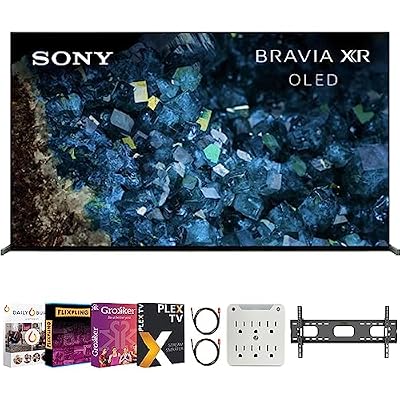 Sony XR83A80L BRAVIA XR 83" A80L OLED 4K HDR Smart TV with Google TV Bundle with Premiere Movies Streaming + 37-100 Inch TV Wall Mount + 6-Outlet Surge Adapter + 2X 6FT 4K HDMI 2.0 Cable (2023 Model)