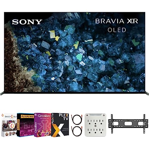 Image of Sony XR83A80L BRAVIA XR 83" A80L OLED 4K HDR Smart TV with Google TV Bundle with Premiere Movies Streaming + 37-100 Inch TV Wall Mount + 6-Outlet Surge Adapter + 2X 6FT 4K HDMI 2.0 Cable (2023 Model)