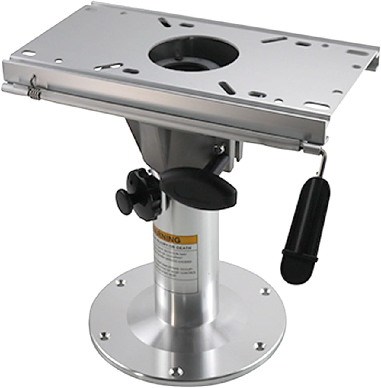 Adjustable Boat Seat Pedestal Boat Seats with Sliding Track and Swivel Lock 13 to 19 Inches Height Adjustable Locking Base for Marine Captain Chair and Durable Heavy Duty Boat Seats Pedestals