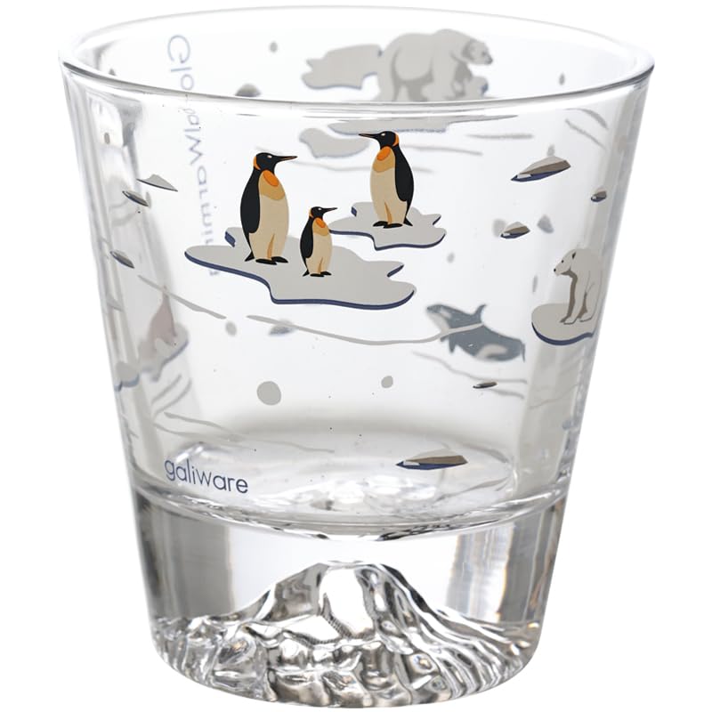 Amazon | FLYILIA 北極の動物 ガラスコップ 250ml 氷山 ウイスキー