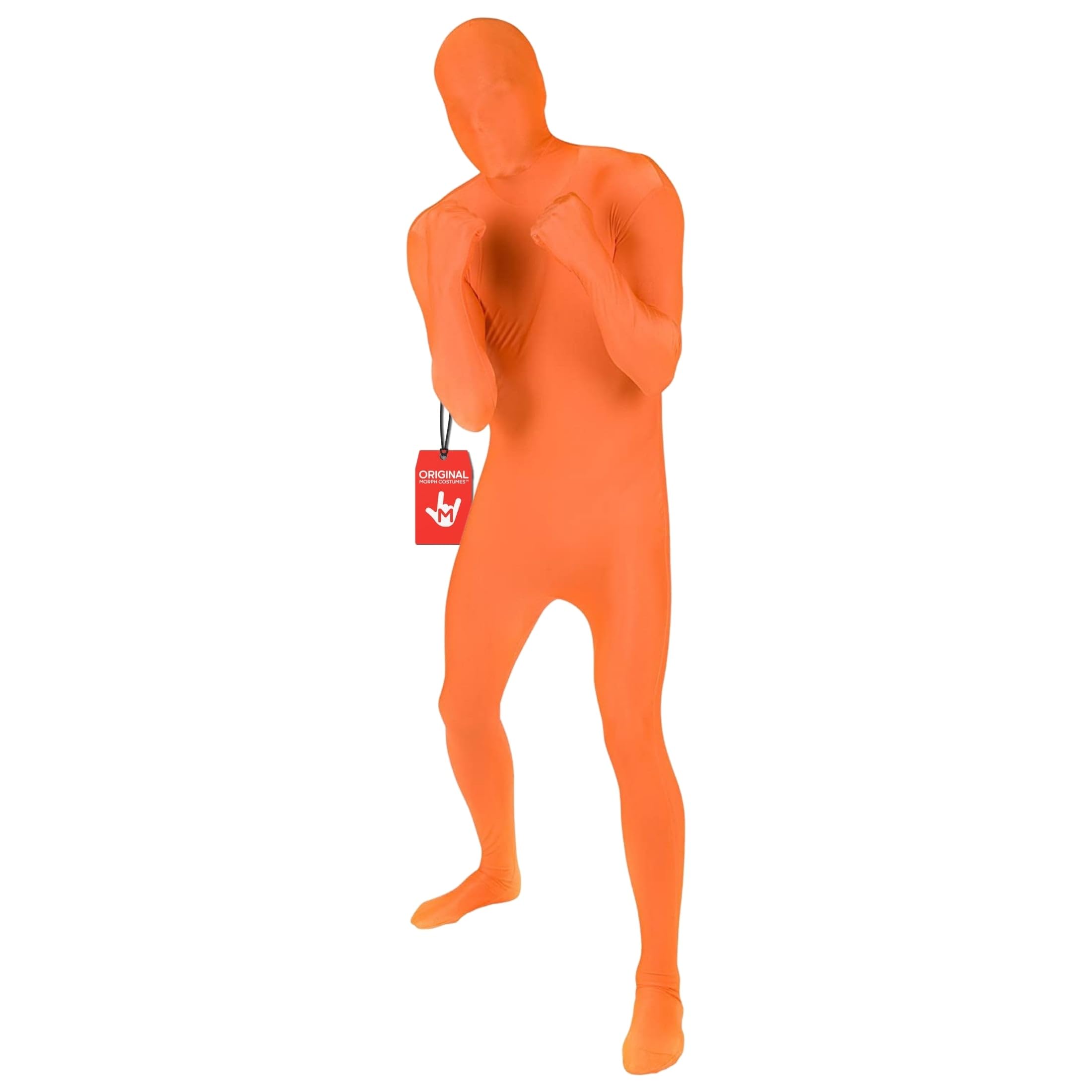 Morphsuit Full Body Costume - Orange, XXL | Original Bodysuit for Adults & Kids | Super Stretch Suit Great for DIY Party Outfit | Halloween, Cosplay, Fancy Dress | For Men & Women