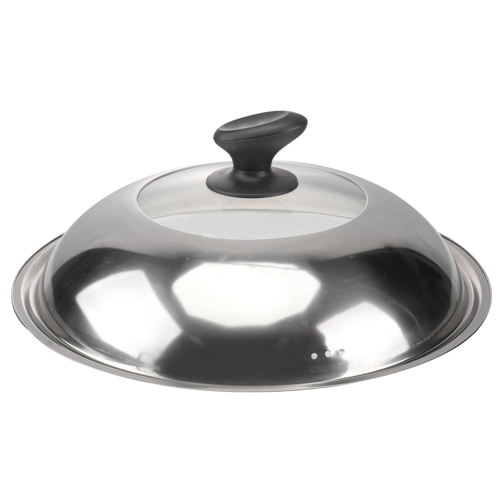 Zerodeko Coperchio in Acciaio Inossidabile per Pentole e Wok, Antispruzzo e Trattenimento Vapore, Design Elegante e Superficie Liscia per Cucina Efficiente
