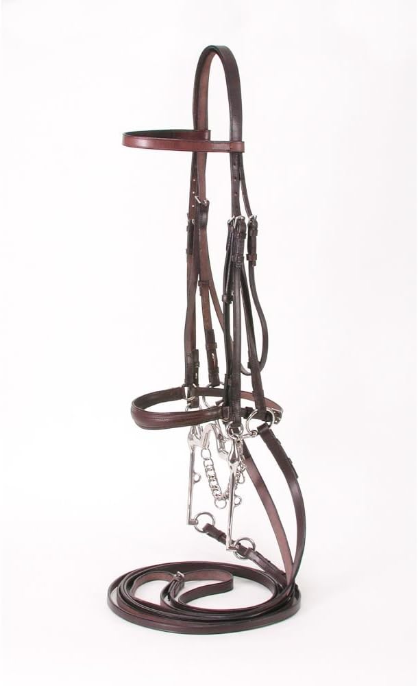 Silver Fox Weymouth Show Bridle Full Brown