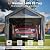 Carport Canopy 10x20 FT Heavy Duty Boat Car Canopy with Removable Sidewalls and Roll up Ventilated Windows