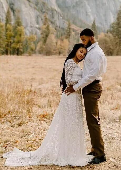 Mermaid Wedding Dresses for Bride Lace Appliques Tulle Beach Bride Dress LW052