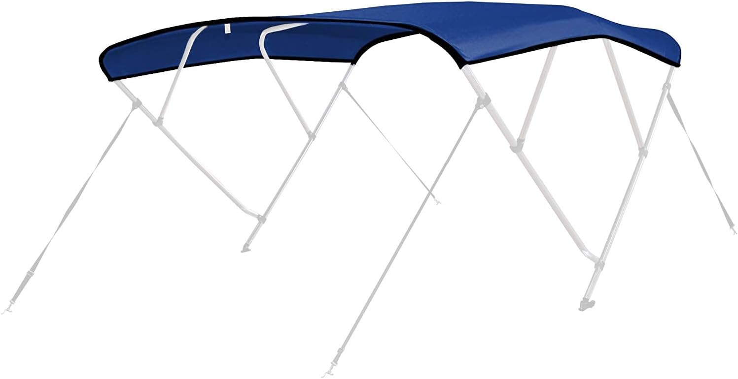 Leader Accessories 3 Bow and 4 Bow 600D Polyester Bimini Canvas Replacement Without Poles and Parts, Only Canvas