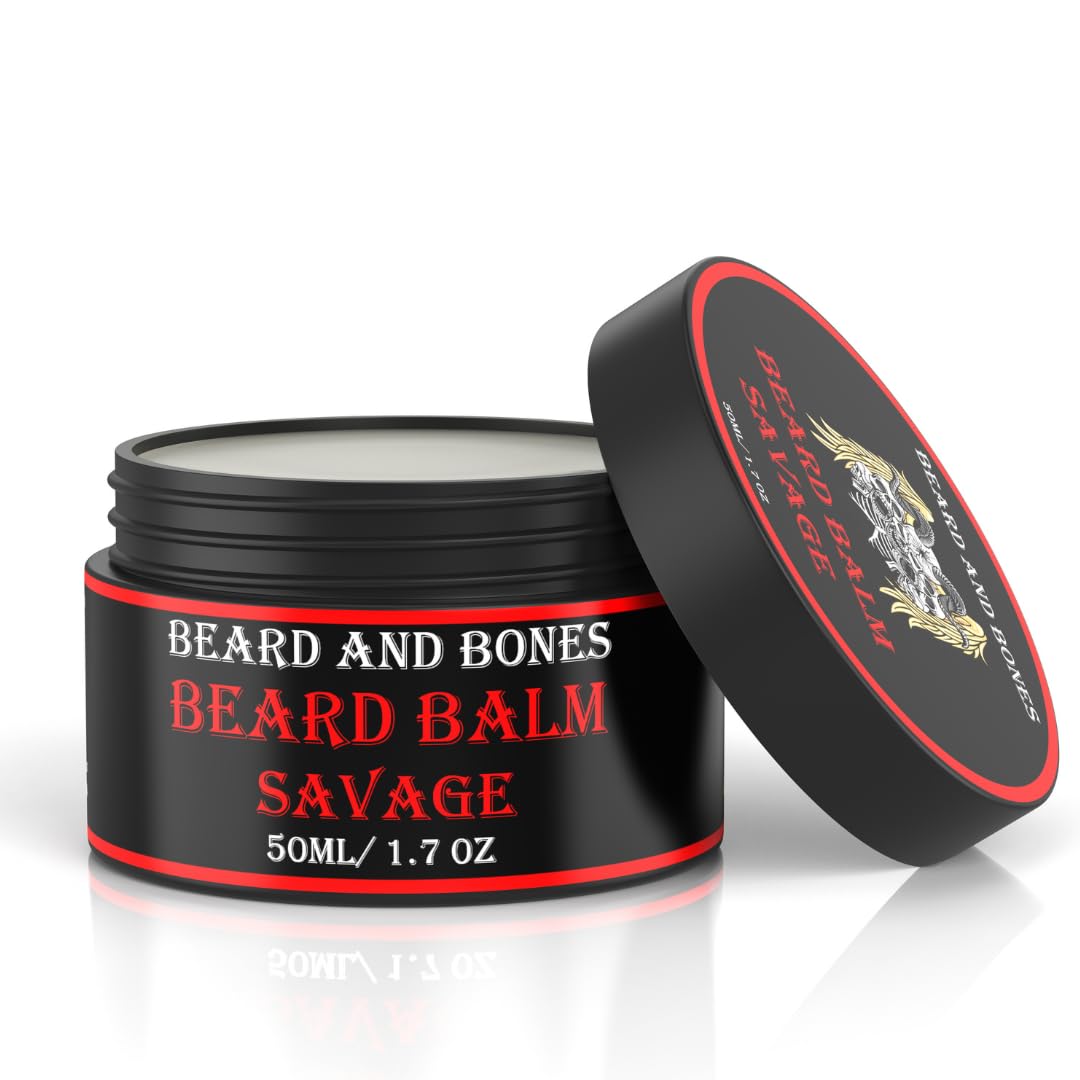 Beard and Bones - 50ml Nut-Free Beard Balm for Men, Black, 50 g (Pack of 1) - Image 3