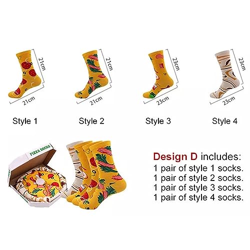 Pizza-Socks-4-Pairs-Unique-Holidays-Funny-Socks-for-Men-and-Women-Pizza-Lovers-Birthday-Valentines-Anniversary-Christmas-Crazy-Socks-for-Gift