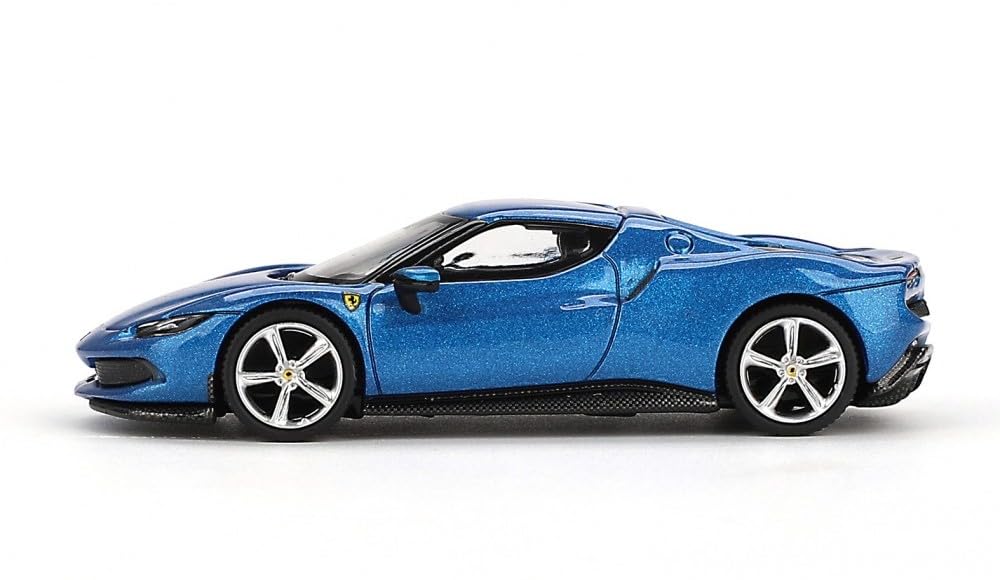 Modèle Réduit Ferrari 296 GTB Bleu Corsa Au 1/64 - Marque BBR, Neuf Sous Boîte