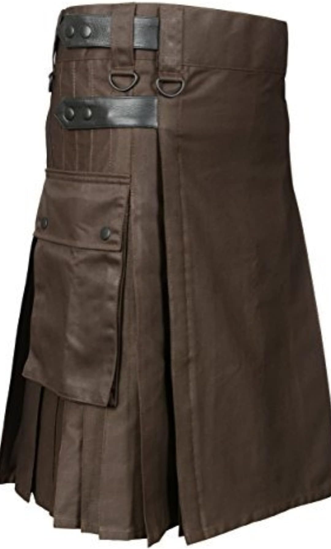 Scottish DesignerScottish Brown Utility Kilt For Men