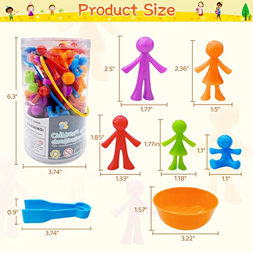 Counting Matching Game Color Sorting Toys With Sorting Bowls Montessori Stem Color Classification Sensory Training Early Educational Preschool Learning Toy Gift For Toddlers Kids Ages 3 4 5 6 #TOP2