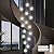 KoKo&Yukina 16-Light Gold Mid Century Modern Chandelier for Living Room Staircase Chandelier for Entryway Clear Globe Glass Chandelier High Ceiling Chandeliers Foyer Entryway (Bulb & Remote Incl.)