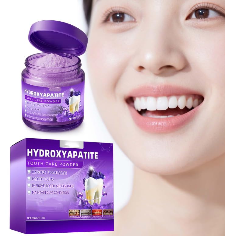 Dormorna Hydroxylapatit Zähne Reparaturpulver, Natürlich Hydroxyapatit Zahnpulver, Zahnreparatur Mineralpuder, Zahnstärkung & Zahnfleischpflege, Frischer Atem (1)