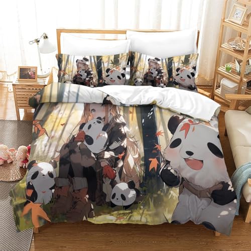 Housse de couette avec fermeture éclair IOFEER lit 3 pièces King