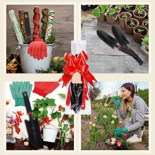Juego de 12 palas y guantes para jardinería Therwen miniatura 6