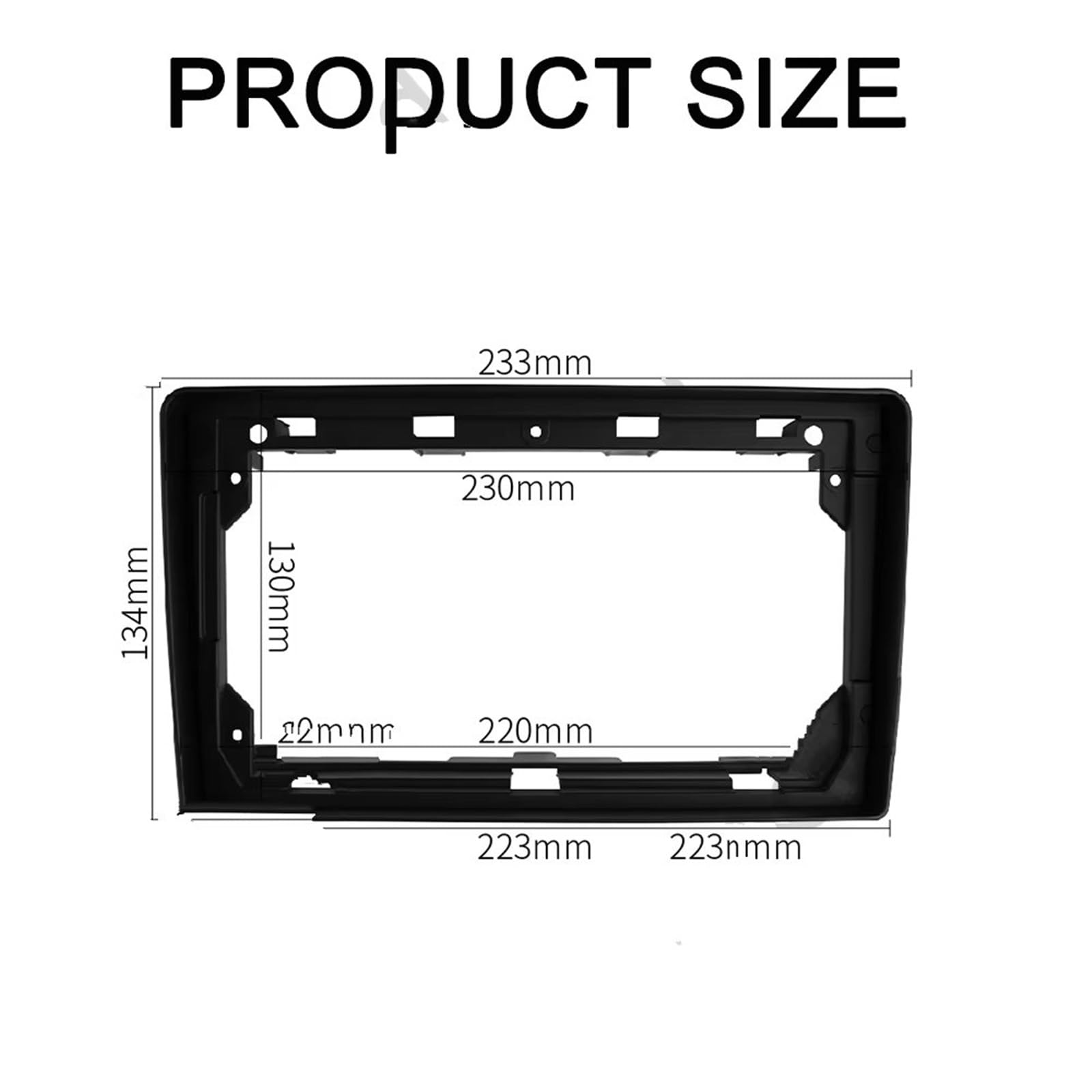 Panel Embellecedor Radio Marco Radio Apto para Peugeot 207 307 para FIAT Scudo Kit Tablero Fascias 9 Pulgadas Panel Estéreo Reproductor DVD Bisel Marco Radio para Coche(Silver)