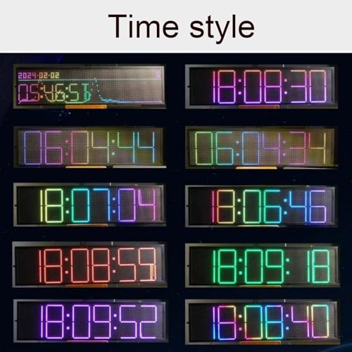 Analyseur de spectre audio numérique multicolore doté de 36 styles d'affichage LED