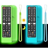 (2+2 Packs) Replacement Remote Control No Setup Fit Samsung TV with Green & Blue Soft Protective ...