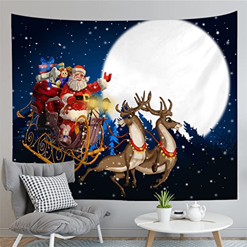 Tapisserie de Noël pour salon : créez un décor féerique grand format avec le Père Noël