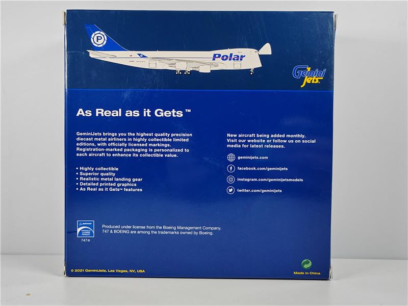Amazon.com: GeminiJets Polar AIR Cargo for Boeing B747-400F N450PA