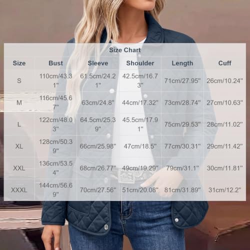 YRAETENM Quilted Jackets for Women Lightweight Button Down Puffer Jackets - image 6
