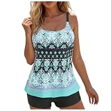 Los Trajes De Tankini Con Pantalones Cortos Brindan Una Cobertura Más Que Adecuada, Lo Que Te Hará Sentir Seguro, La Cintura Elástica Alta Puede Cubrir Tu Barriga Y Hacerte Lucir Más Delgado.