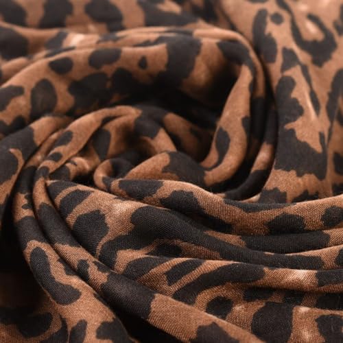 Leopard Print Scarf for Women Lightweight Soft Scarves Pashmina Headwraps Cheetah Hijab Shawls Wraps3