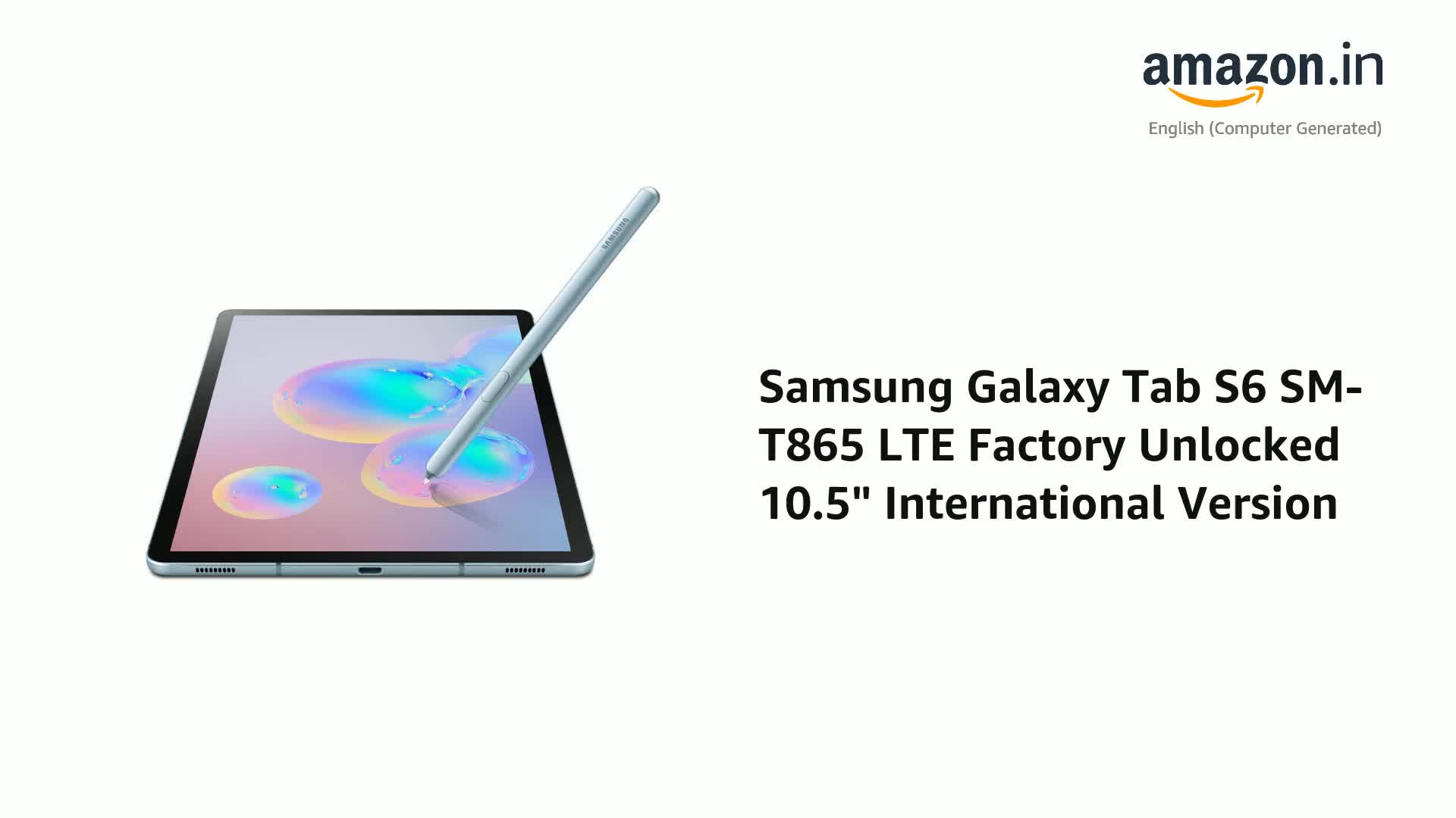 Samsung Galaxy Tab S6 SM-T865 LTE Factory Unlocked 10.5