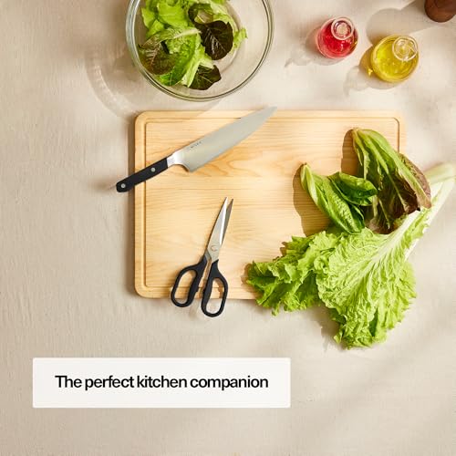 Image of Misen Heavy Duty Kitchen Shears - Stainless Steel, Versatile and Easy Clean Scissors for Meat, Herbs and Veggies - Ambidextrous Comfort Handle - Professional Grade - Black