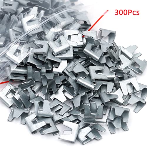 BREUAILY DrahtkäFig Zangen und 300 Stück Schnallen Clips Metallschnallen Clip Zangen HaustierkäFig-Installationswerkzeug für Haustiere Hunde Katzen Kaninchen Käfig und Rinder Schafe Zaun