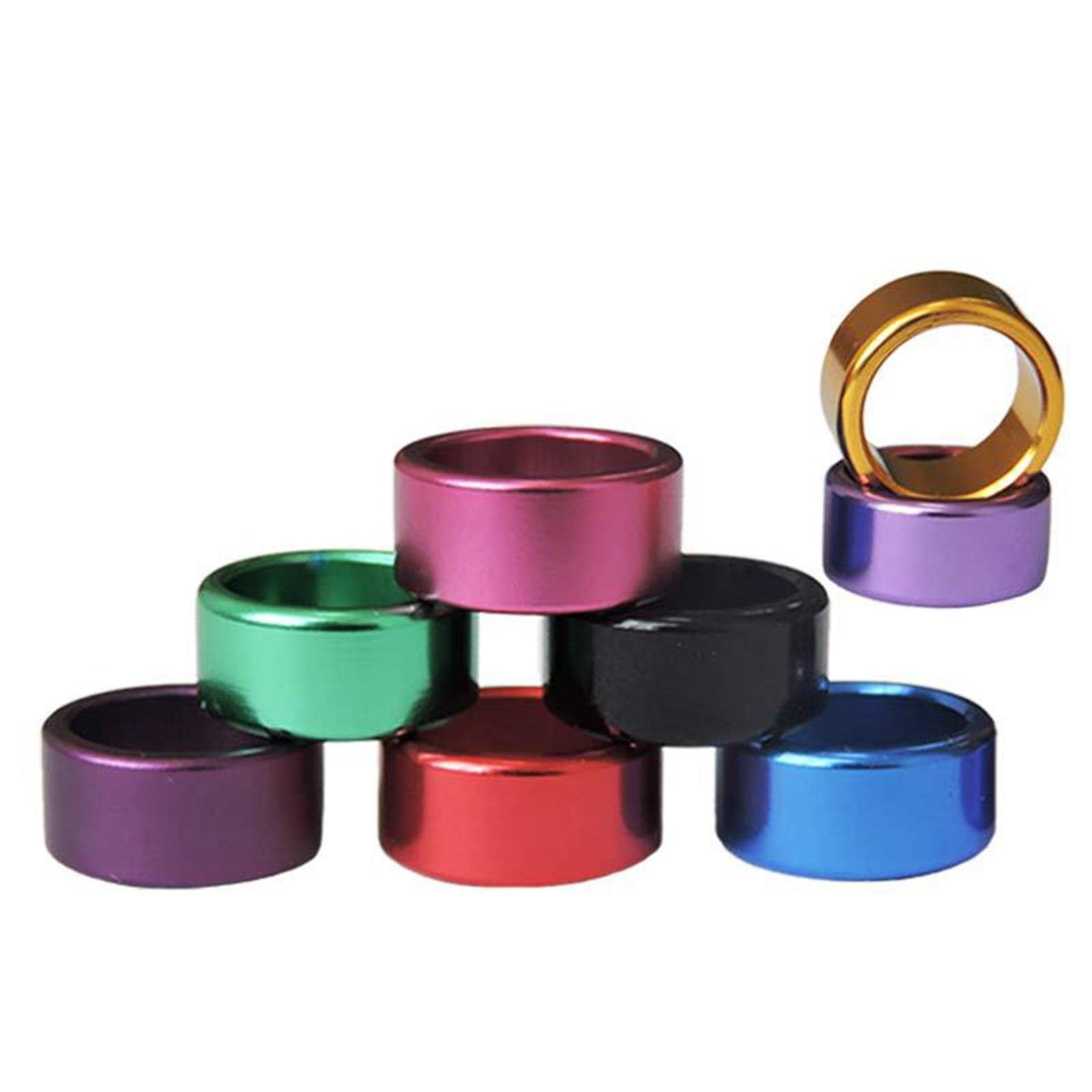 Anillos de aluminio for patas de pájaros, 10 mm de diámetro interior, 6 mm de altura, color verde, 10 unidades for palomas y pájaros(5 Set Ofgreen)