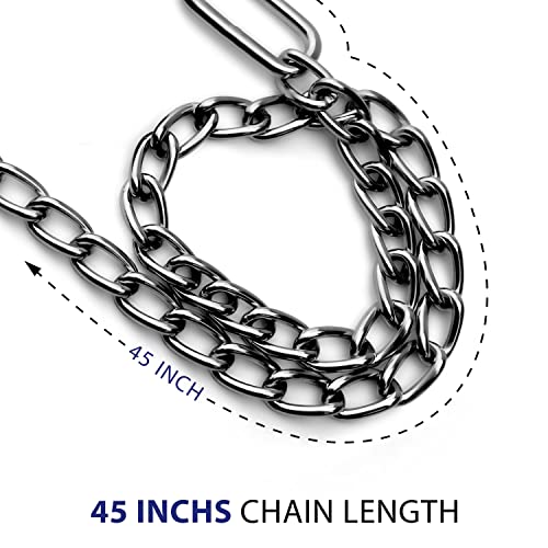 Image of Durable OB Handle Apparatus with 2 Handle Puller Hooks and 2 Chains - Stainless Steel for Cow, Goat, and Cattle Delivery Instruments on Dairy Farms, 45 Inch
