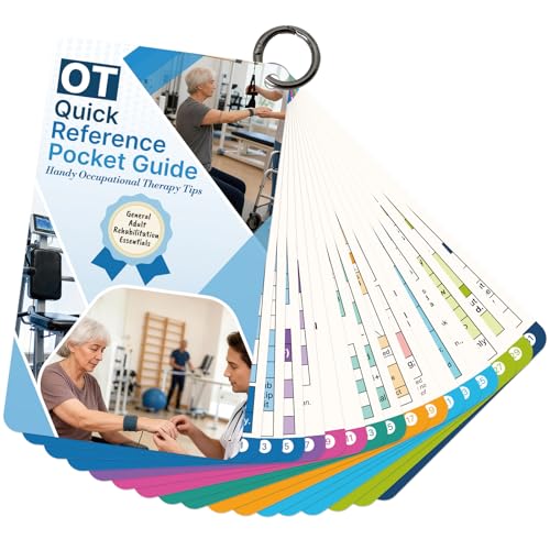 OCQOTAT Occupational Therapy Reference Set -General Adult Rehab Quick Pocket Guide, Occupational Therapy Tools Must-Have Gifts for Therapist,Students 3"×5"(32 Pages)