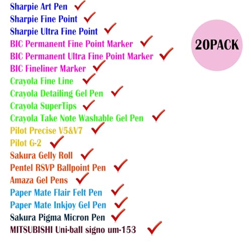Image of Pen Adapter Set Compatible with Explore Air /Air 2 /Air 3 /Air 4 and Maker /Maker 3 /Maker 4, Pen Adapter Compatible with (Sharpie /Bic /Crayola /Sakura /Pilot /Pentel /Paper Mate /Mitsubishi uni-Ball)