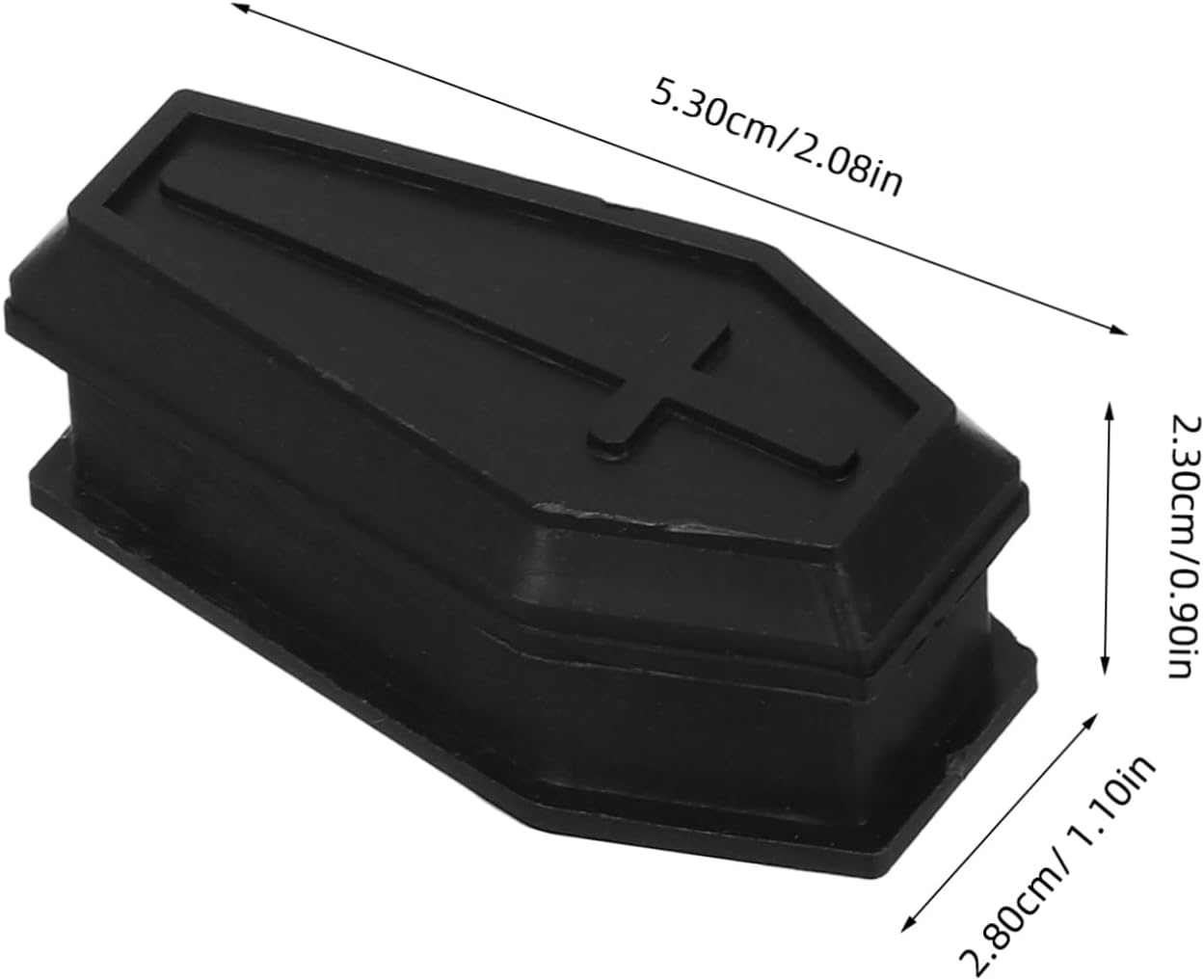 Luxshiny 2pcs Halloween Coffin Decor Realistic Coffin Ornament for Parties Bars Nightclubs Eerie Halloween Prop Lid for Candy Storage Unforgettable Atmosphere
