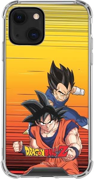 Skinit Clear Phone Case Compatible with iPhone 13 - Officially Licensed Dragon Ball Z Goku & Vegeta Design