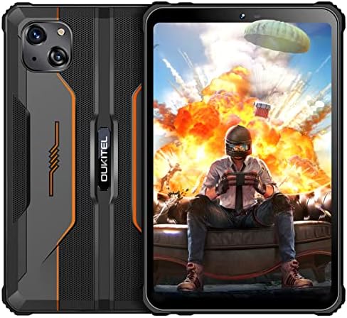 OUKITEL RT3 Rugged Android 12 Tablet, 8 Inch Waterproof-Tablet, Octa Core 7GB+64GB 1TB Expandable,5150mAh Battery Industrial Tablet PC, 16+8MP Camera, IP68&IP69K Tablets, 4G Dual SIM/5G WiFi/BT5.3/GPS