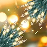 Clear Christmas Mini Lights Set for Christmas Trees,100-Count 21ft Green Wire String Lights for Indoor/Outdoor Patio Trees Wreath Garland Garden Party Holiday Christmas Decoration