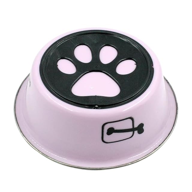 Foto 4 de 8 de 2PC Comedero o Bebedero para Perros Cuencos de Metal de Acero Inoxidable para Perros Pequeño y Grande Color…