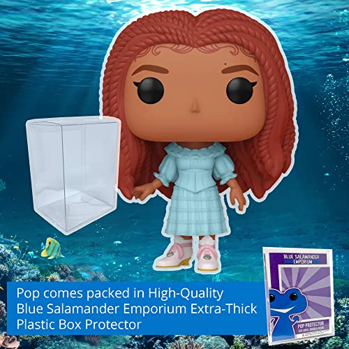 Live Action Little Mermaid Funko Pop With Protector Bundle - Includes Disney: Live Action Little Mermiad: Ariel #1362 Vinyl Figure With Blue Salamander Emporium Plastic Protector Case #TOP3