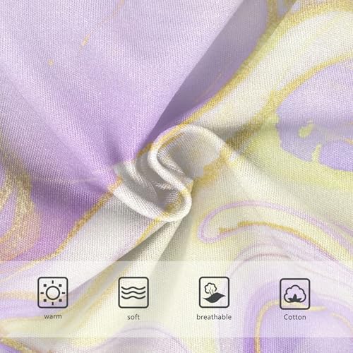 Purple Marble Elegant Gold Veins Little Girl Panties Toddlers Underwear Floral Cotton Animal Underpants Briefs 2t3