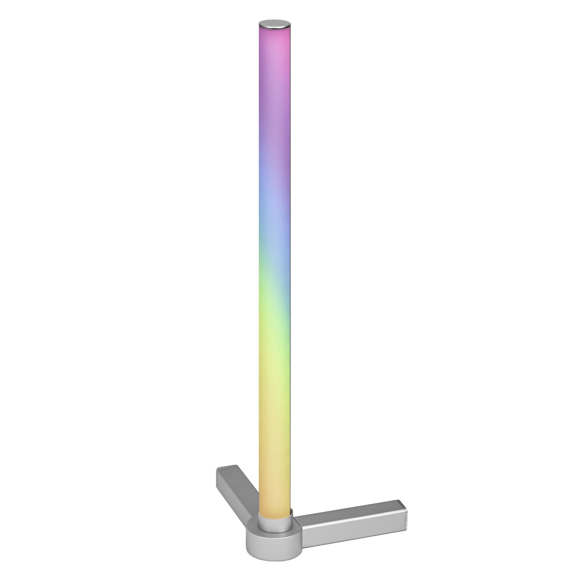 LEDVANCE SMART lámpara de sobremesa inteligente y moderna para iluminación indirecta con tecnología WiFi; Magic RGB; regulable; plata; aluminio; bombilla no sustituible