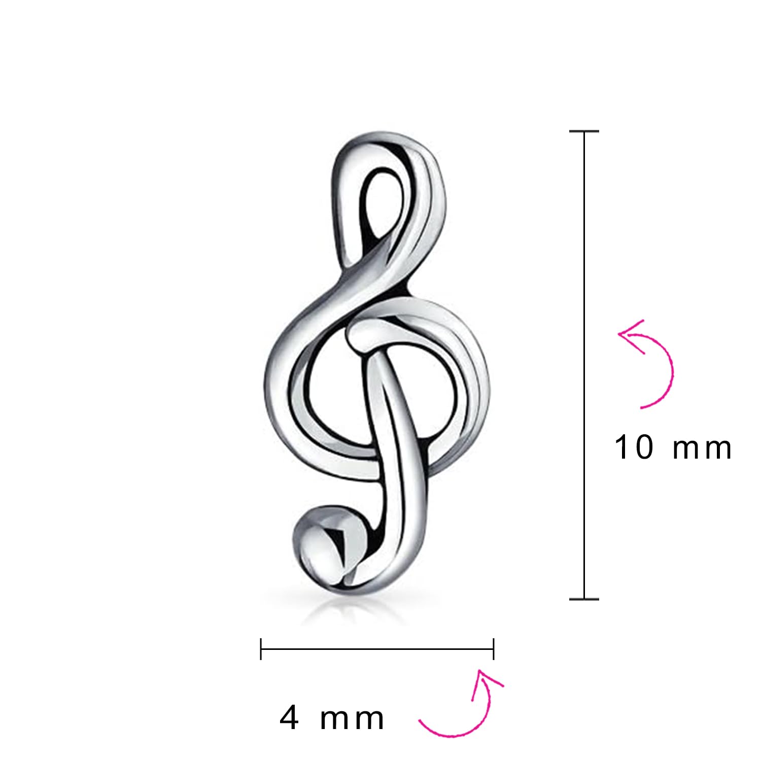 Bling Jewelry Conjunto De Joyas De Plata Esterlina .925 Con Pendientes De Notas Musicales Y Collar Colgante Para Mujeres Adolescentes
