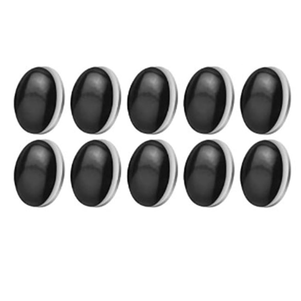 CTRLZS 10PCS Magnetic Curtain Weights Drapery Weights Magnet Shower Curtain Weights Bottom for Tablecloth Curtain,Black