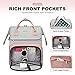 LOVEVOOK Laptop Backpack Purse for Women, Fashion Work Travel Bags, Business Computer Backpacks, Doctor Nurse Backpack with USB Port, fits 15.6-Inch Laptop, Light Grey-Pink
