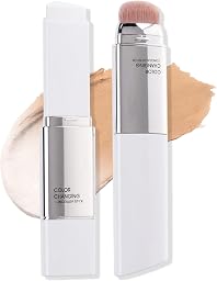 Erinde Fond de Teint Stick Change de Couleur, Fond de Teint avec Brosse Pratique, Texture Crème Fine et Confortable, Corrige le Teint et Unifie, Résultat Naturel Sans Effet Masque