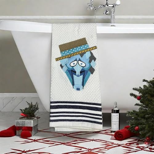 Miser Brothers Christmas Towel 13.8 * 29.5in,Snow Miser Ornament,Ultra Soft and Highly Absorbent 600GSM Towels,Microfiber Thick Soft Towel for Bathroom, Gym, Shower, Hotel, and Spa (Snow Miser)