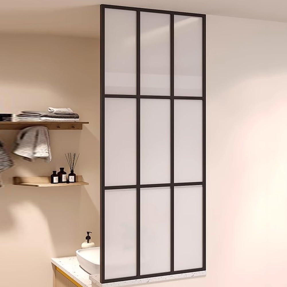 Separadores de habitación blancos de media pared para baño, hotel, restaurante, oficina, fiestas de encimera (31.5 x 35.4 pulgadas)