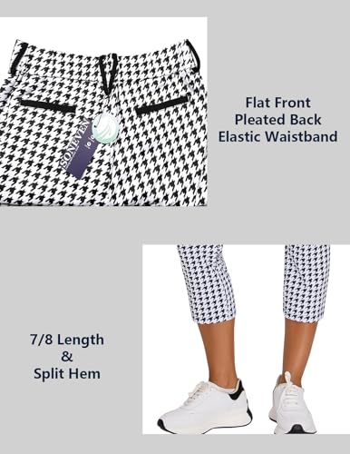 Womens 4-Way Stretch Ankle Golf Pants 7/8 Casual Dress Work Athletic Travel Workout Sweatpants with 5 Pockets4