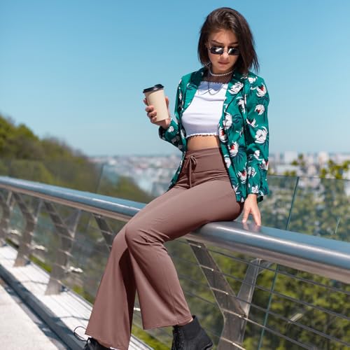 Image of TNNZEET 3 Pack Women's Wide Leg Pants with Pockets - Casual Loose Yoga Trouser Pants Sweatpants Palazzo Lounge Pajama Pants